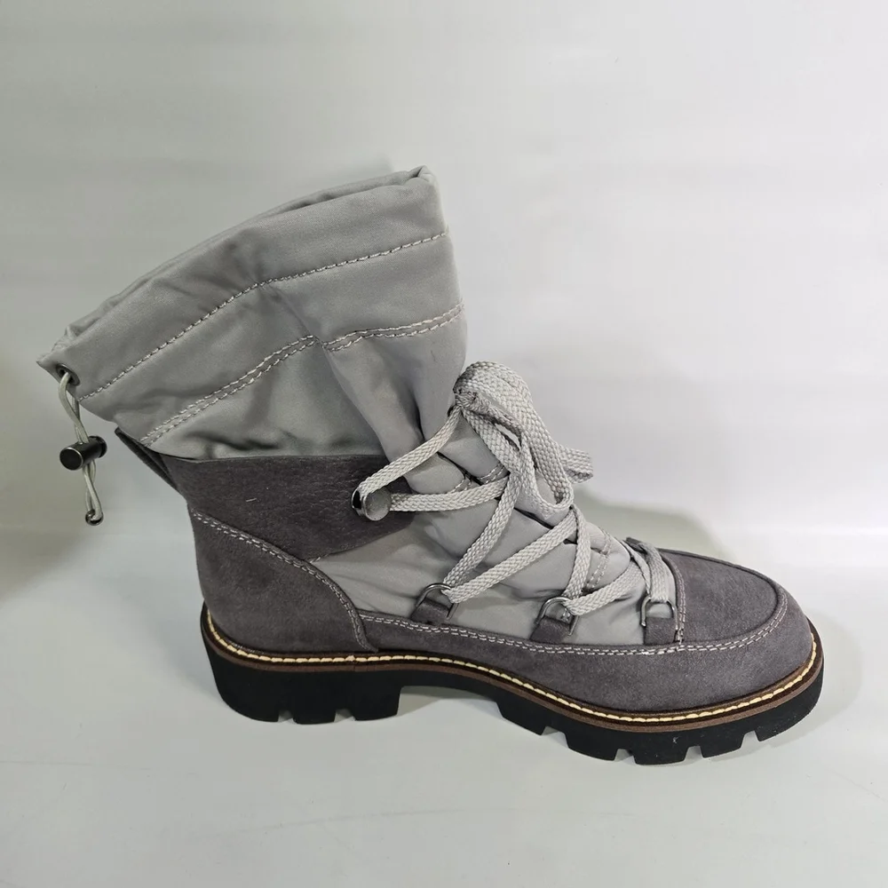 Cliffs White Mountain Gleamy Waterproof Snow Boots Gray Faux Fur Winter 7 NIB